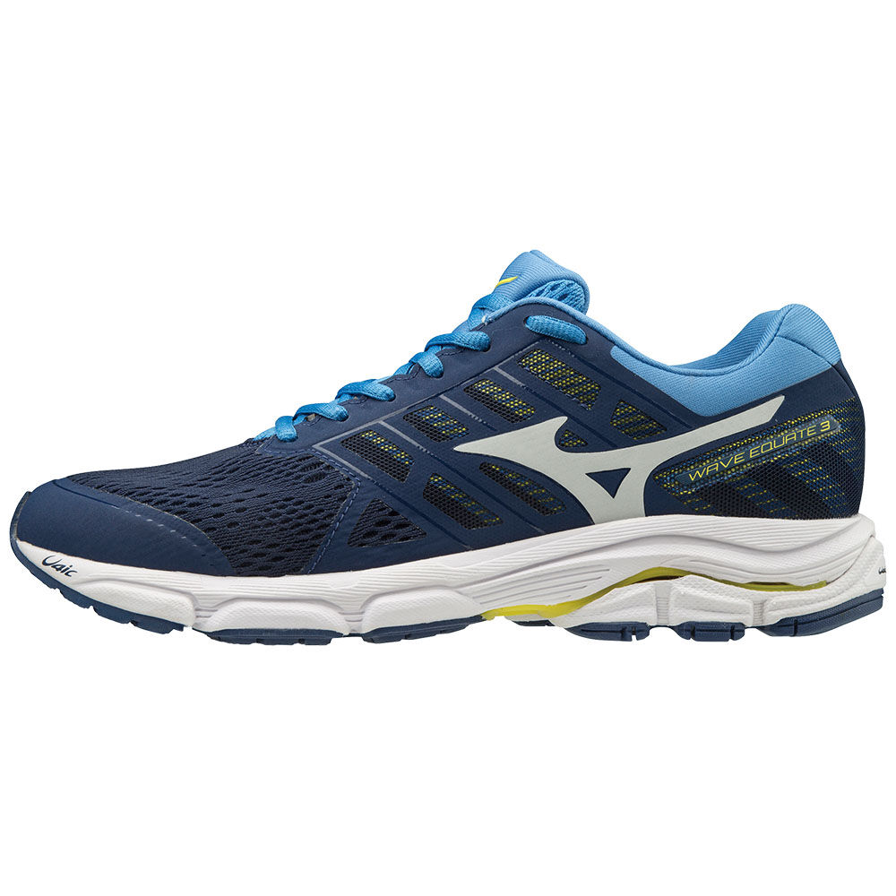 Zapatillas Running Mizuno WAVE EQUATE 3 Hombre Azules/Gris/Amarillo Baratas IVXR-06941